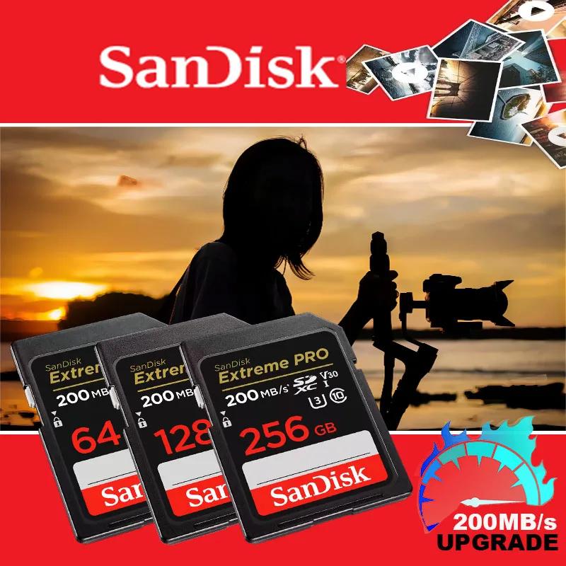 SanDisk Ʈ  SD ī, SDHC 64GB 128GB 256GB 512GB SDXC Class10 ޸ ī, C10 USH-1 , ī޶ ڵ DV SLR